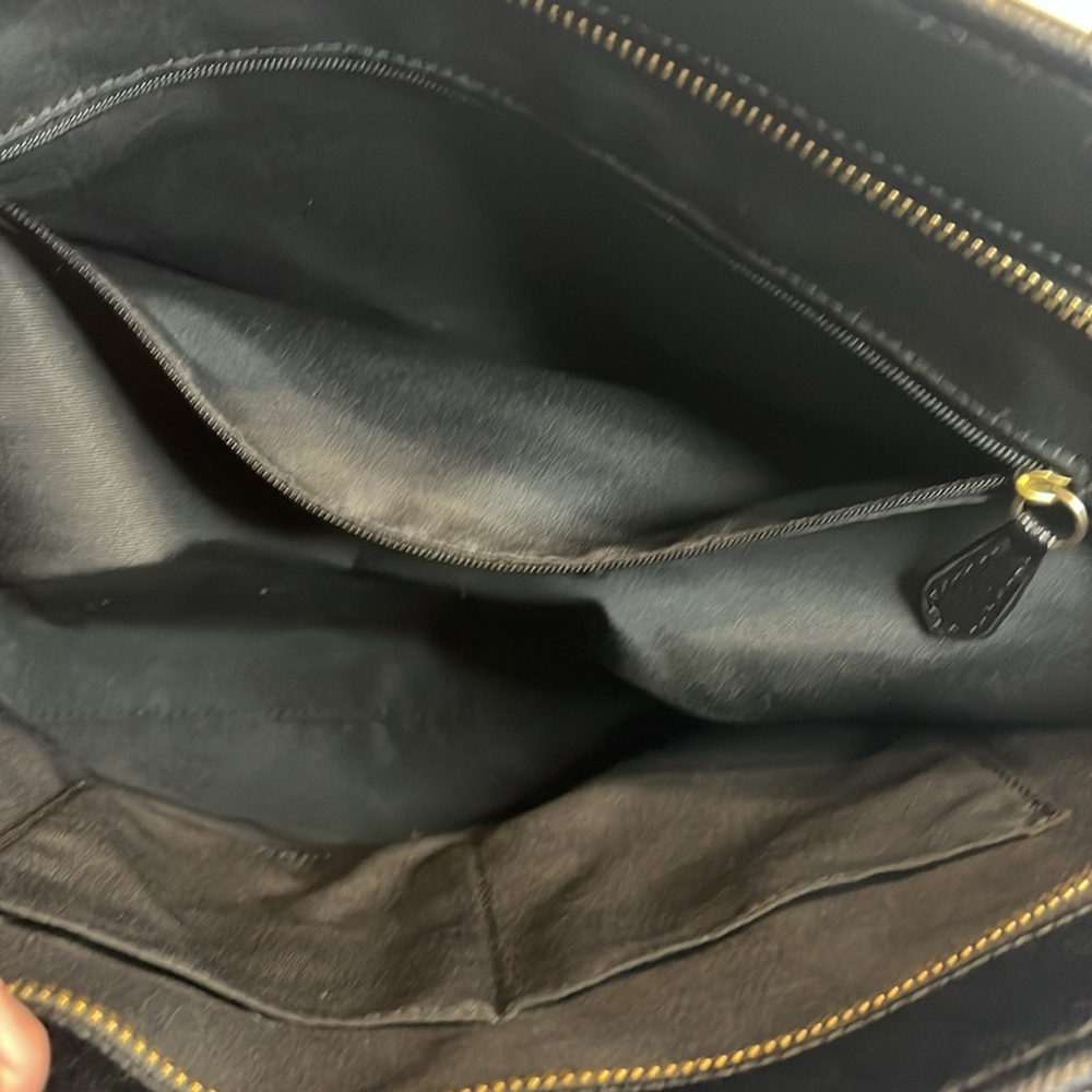 Coach-Black-city, zip, cross,grain Leather purse,gold accents, shoulder,Tote Bag - Picture 11 of 16